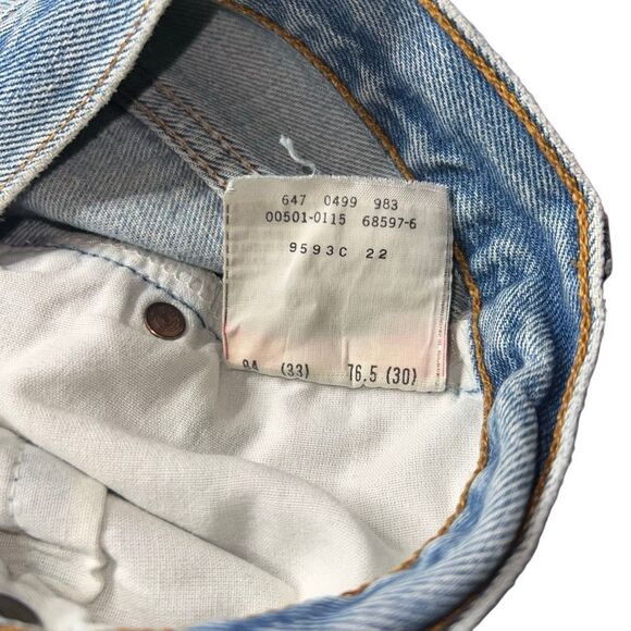 Vintage VTG 90’s Levi’s Button Fly Jeans 32 X 30 - Picture 9 of 9